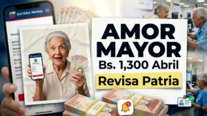 Pensión Amor Mayor abril 2026: Bs. 1,300, quiénes son beneficiarios y cómo verificar el depósito en el sistema Patria