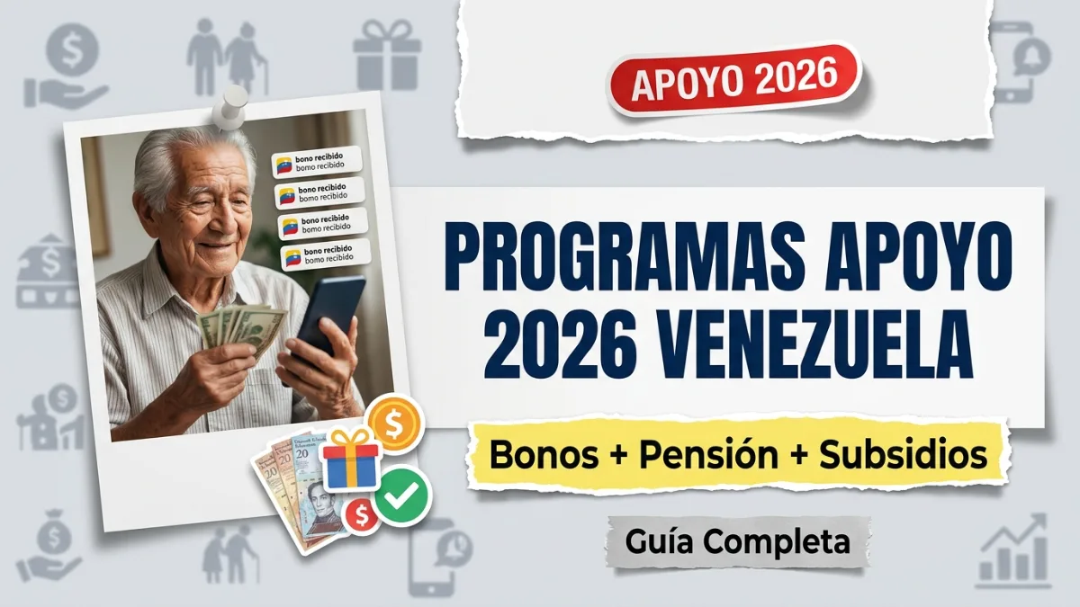 Programas de apoyo del gobierno para adultos mayores en Venezuela 2026: guía completa