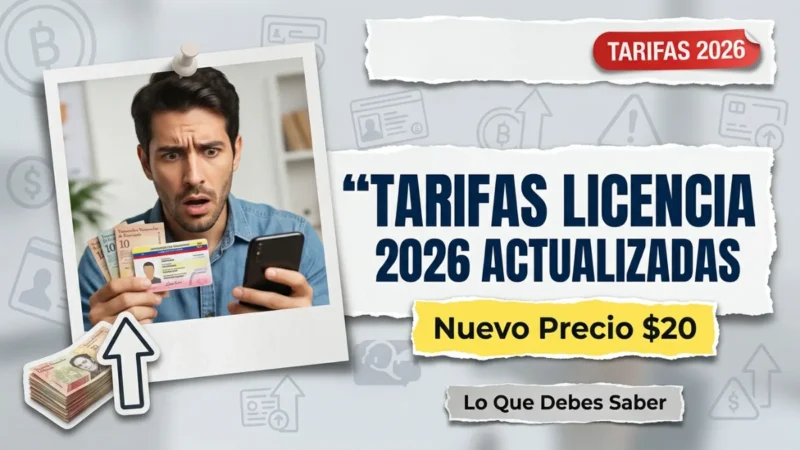 Actualización de tarifas de licencia de conducir en Venezuela 2026: lo que debes saber